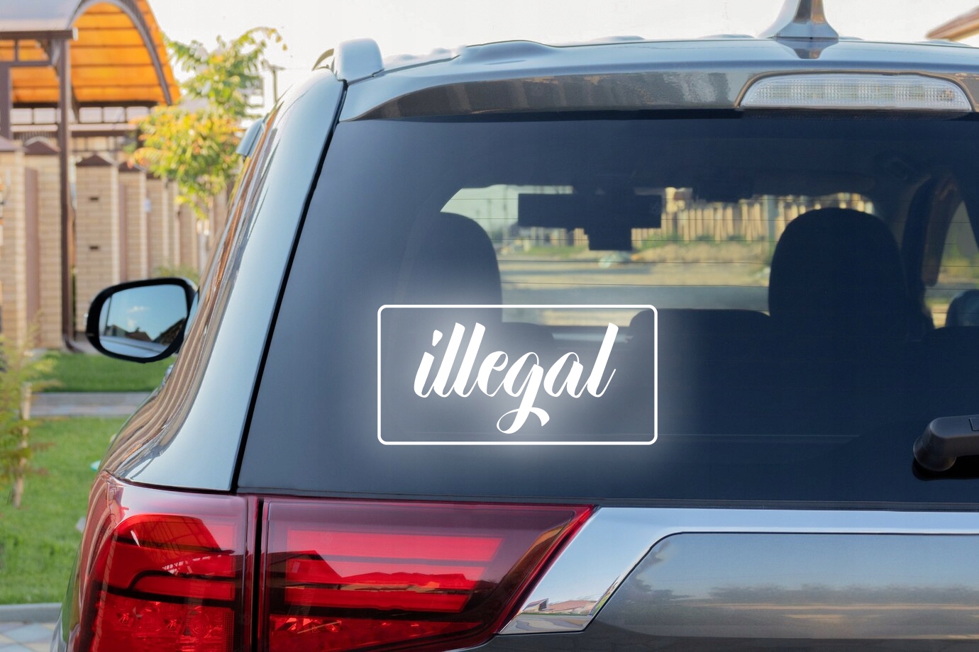 ILLEGAL! - Naklejka na samochód na auto - ODBLASKO Producent Inny
