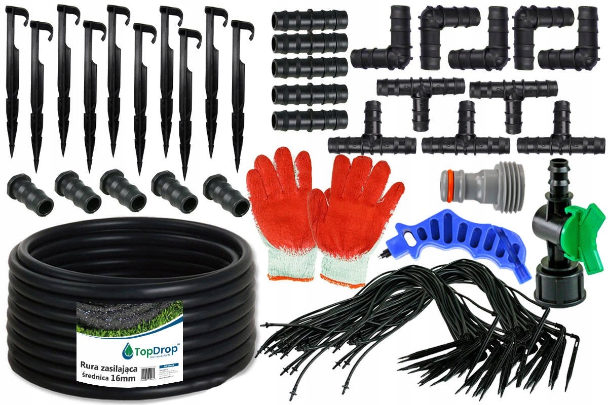 

Zestaw Nawodnienie Ogrodu Szklarni Sadu 33m Emiter