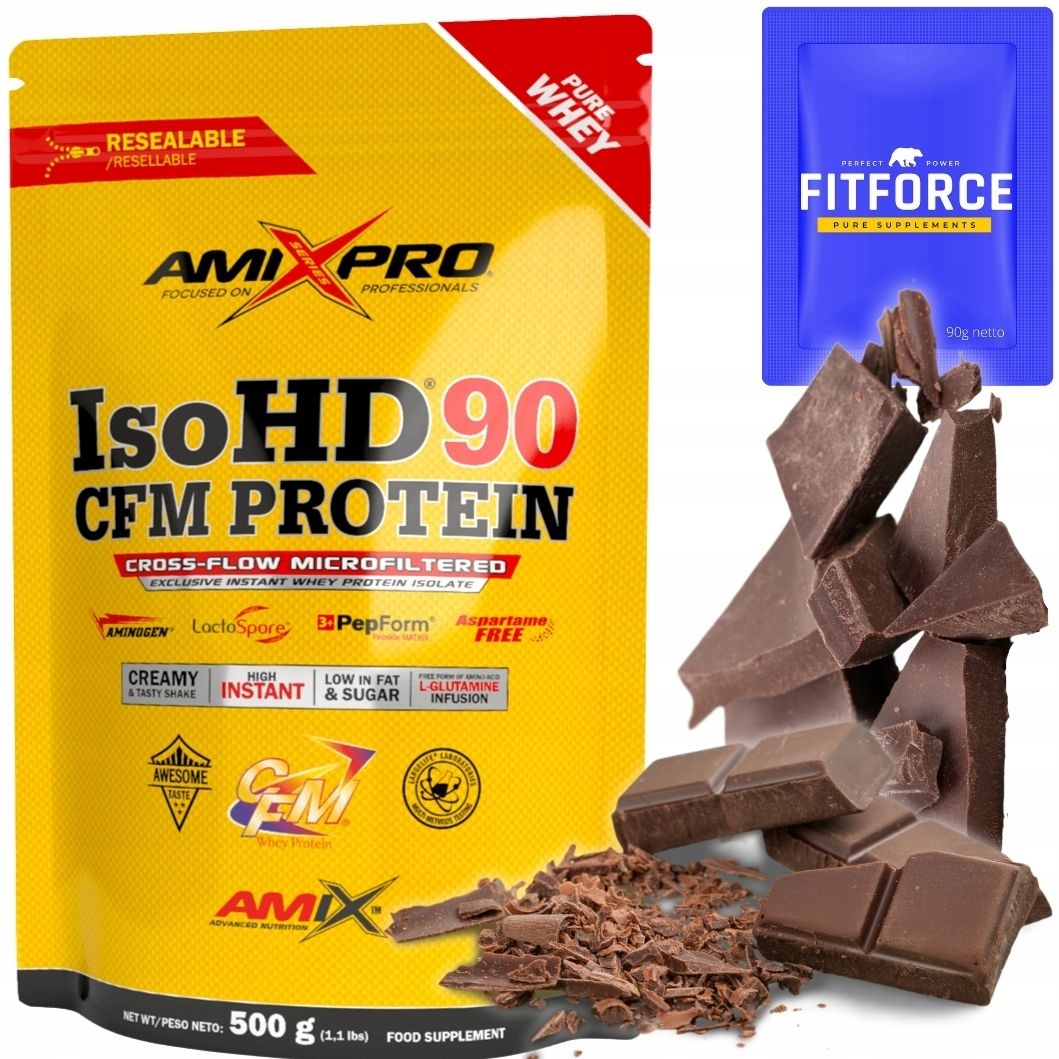 Keto Protein Izolát bez cukru Amix IsoHD protein Čokoládová