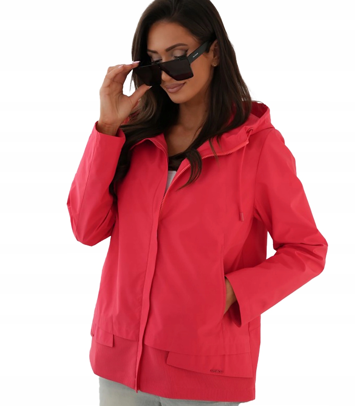 Dámská bunda do každého počasí – oversize, s kapucí, stylová Katarzyna 44