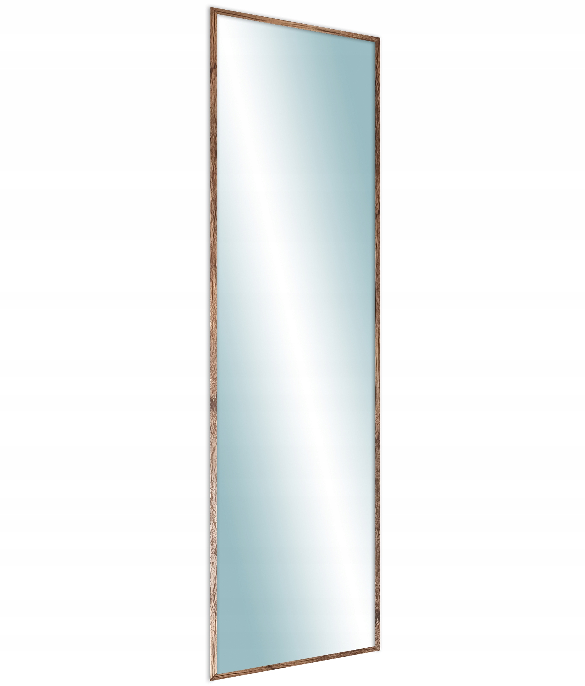 

Lustro w wąskiej ramie 150x40 postarzane drewno