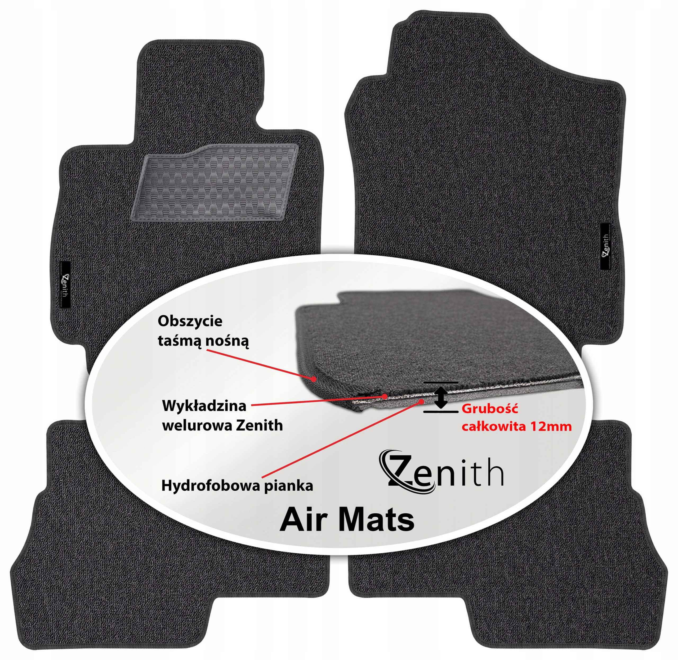 Suzuki Jimny IV (automat) 2018 Velúrové koberčeky do auta Zenith Air Mats