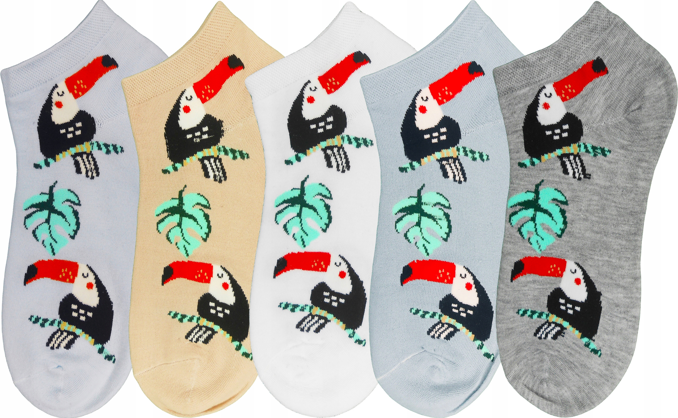 

5x Skarpetki Stopki Krótkie Damskie X214 35-39