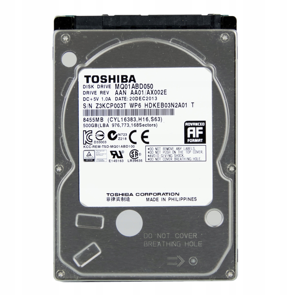 Toshiba 500GB 5.4K 8MB Sata II 2.5'' MQ01ABD050