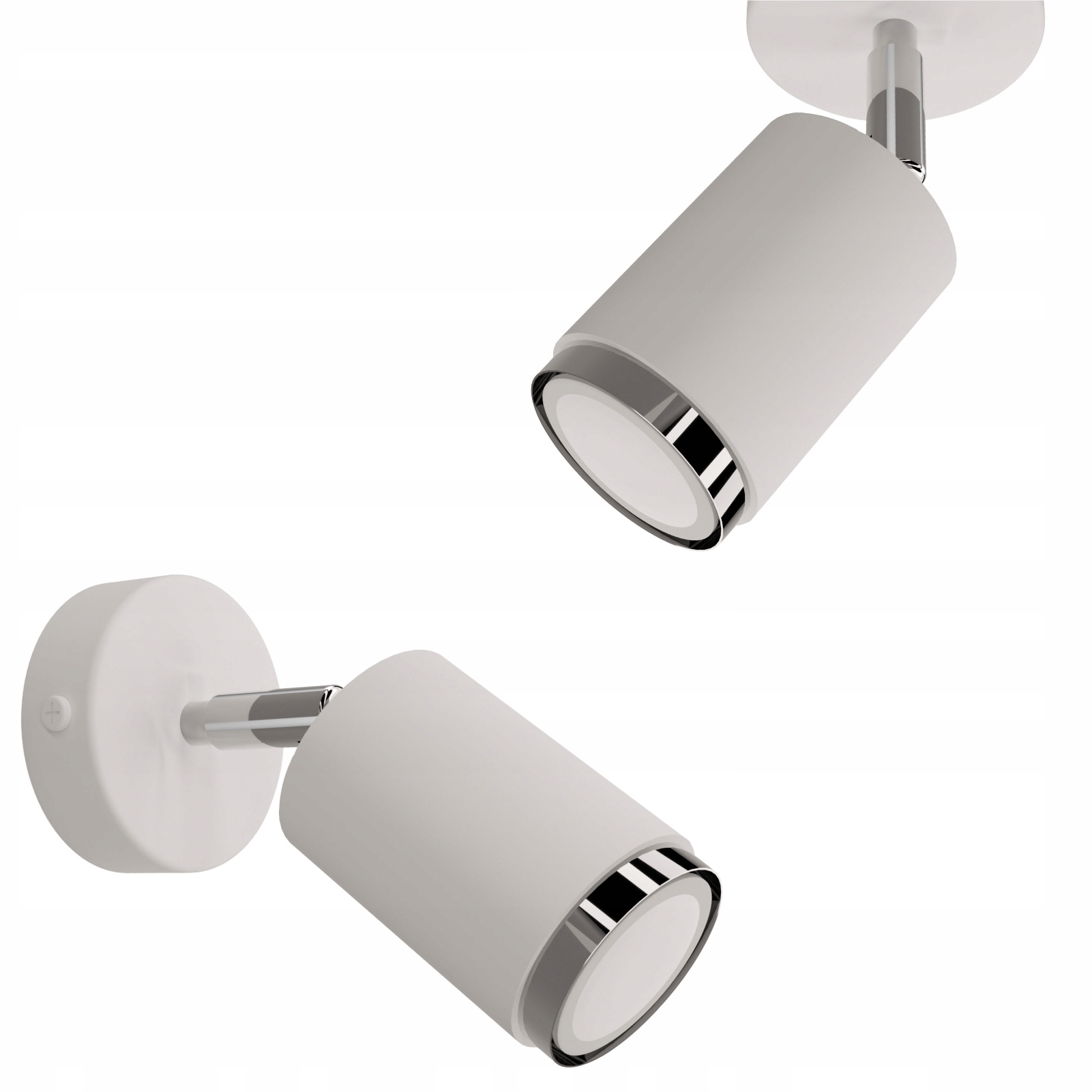 Závěsná lampa s kulatým stropem v bílé barvě Nastavitelný úhel světla