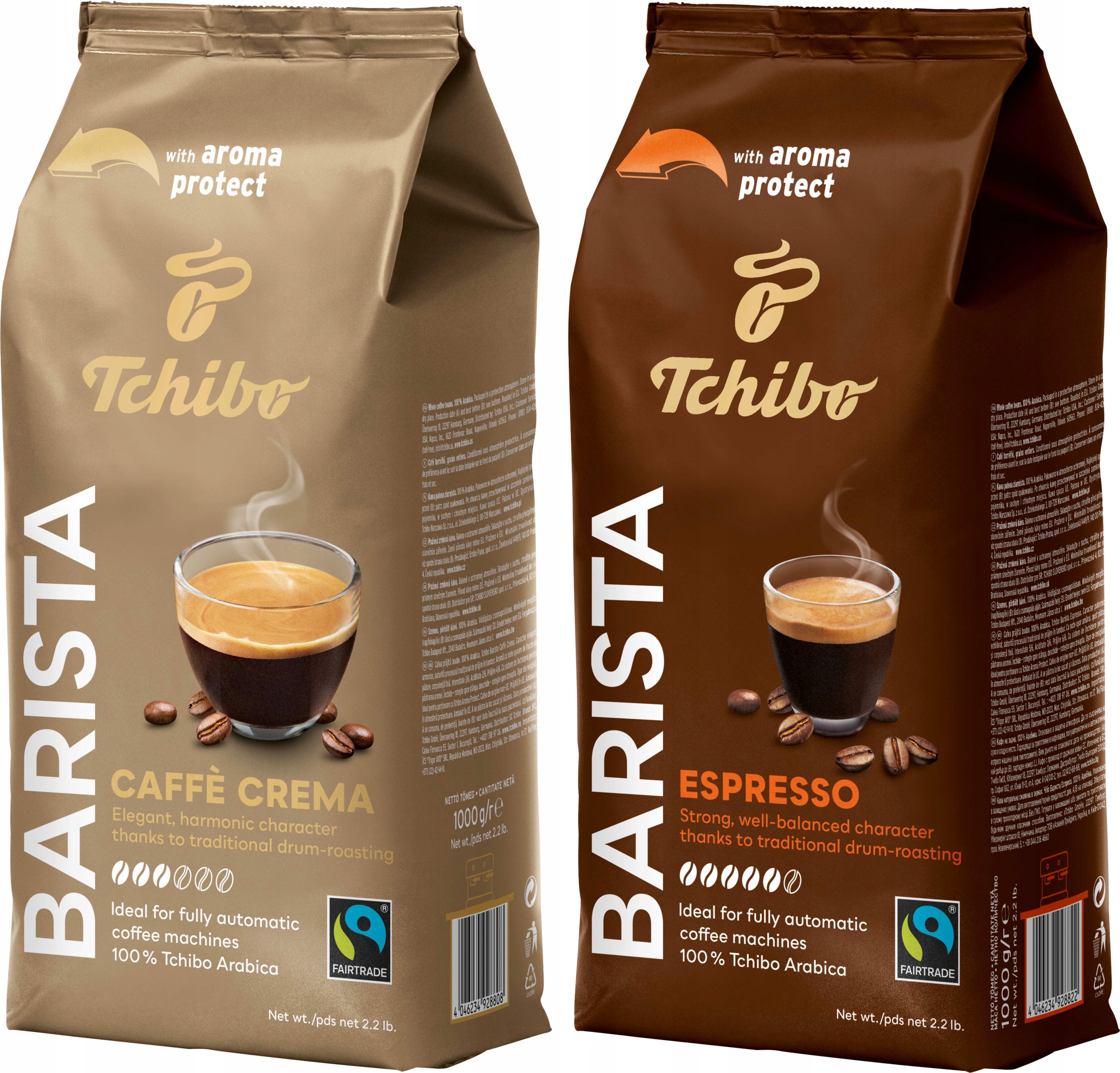 Levně Káva zrnková Tchibo Barista Crema a Espresso sada 2 x 1 kg