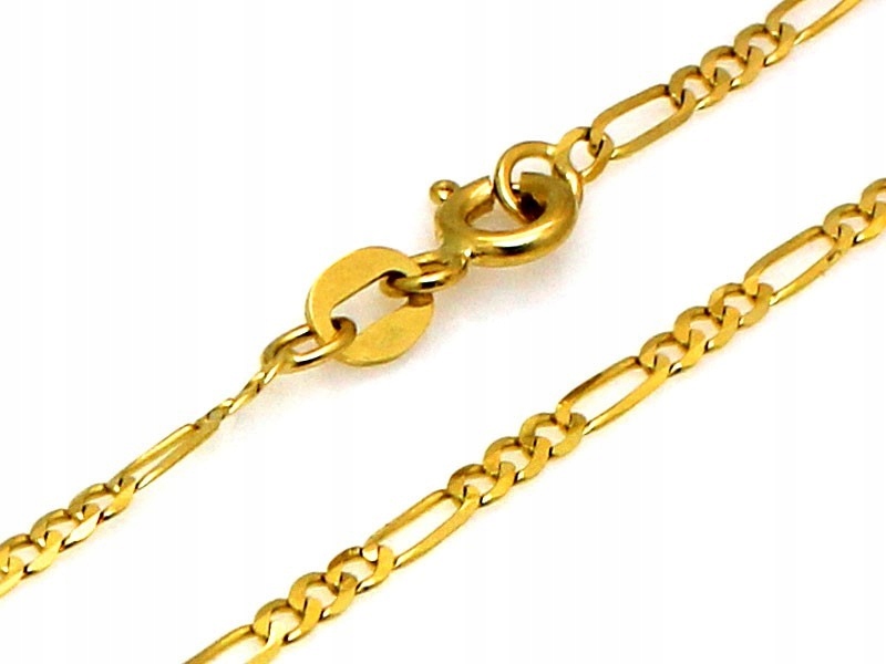 Decentní zlatý řetízek Figaro 585 1.55 g 1.5 mm, délka 45 cm pro dítě