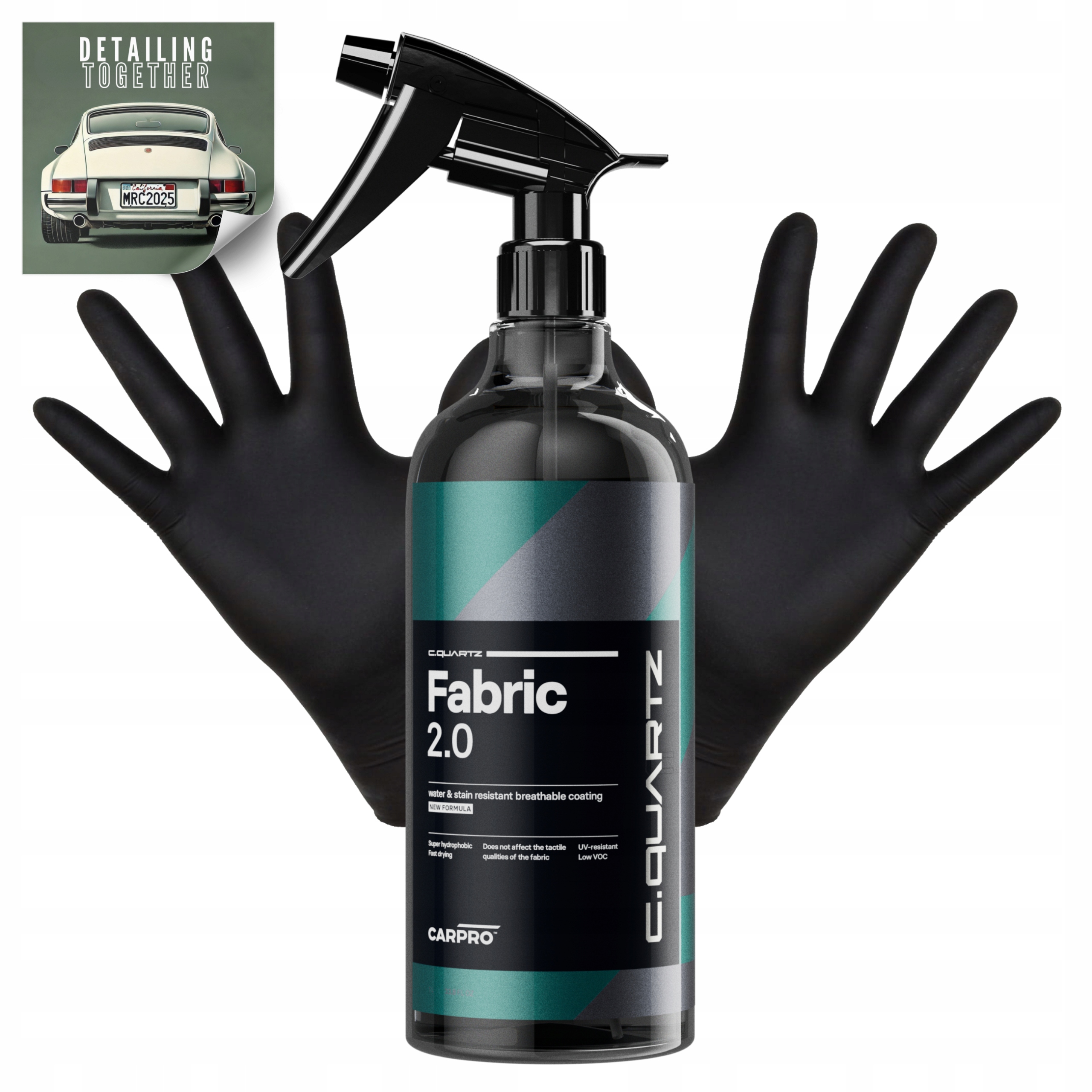 CarPro Cquartz Fabric 2.0 Impregnát na čalúnenie automobilov Auto Hydro 1000 ml
