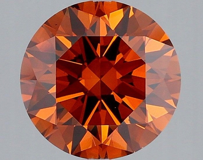 Diament laboratoryjny kolorowy 2.03ct ROUND Fancy Deep Orange VS2 (IGI)