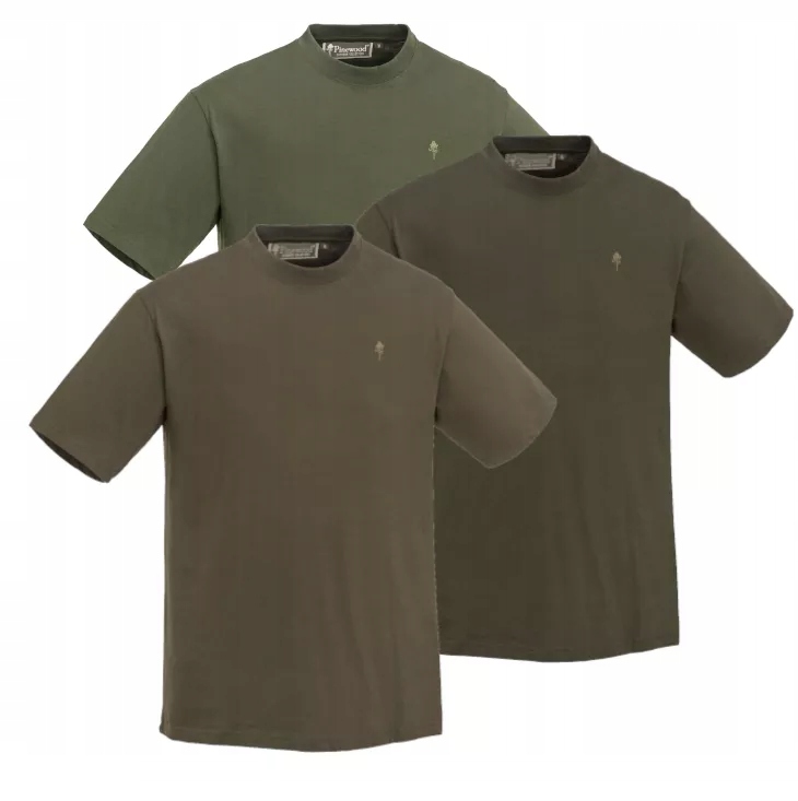 Tričko Pinewood 3-PACK 5447 Zelená/Myslivecká hnědá/Khaki -M