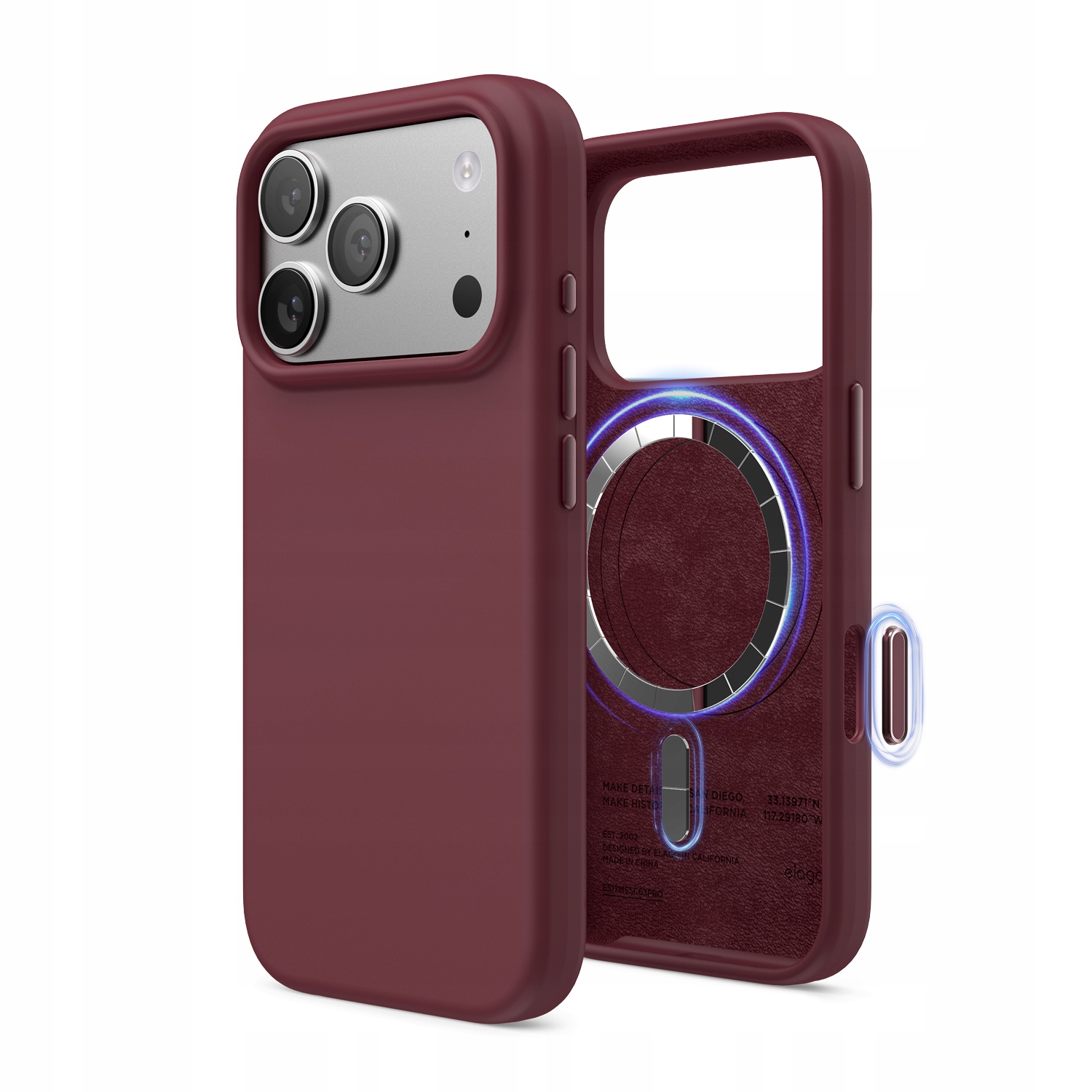 Silikonowe Etui z MagSafe Elago iPhone 17 Pro Burgundy