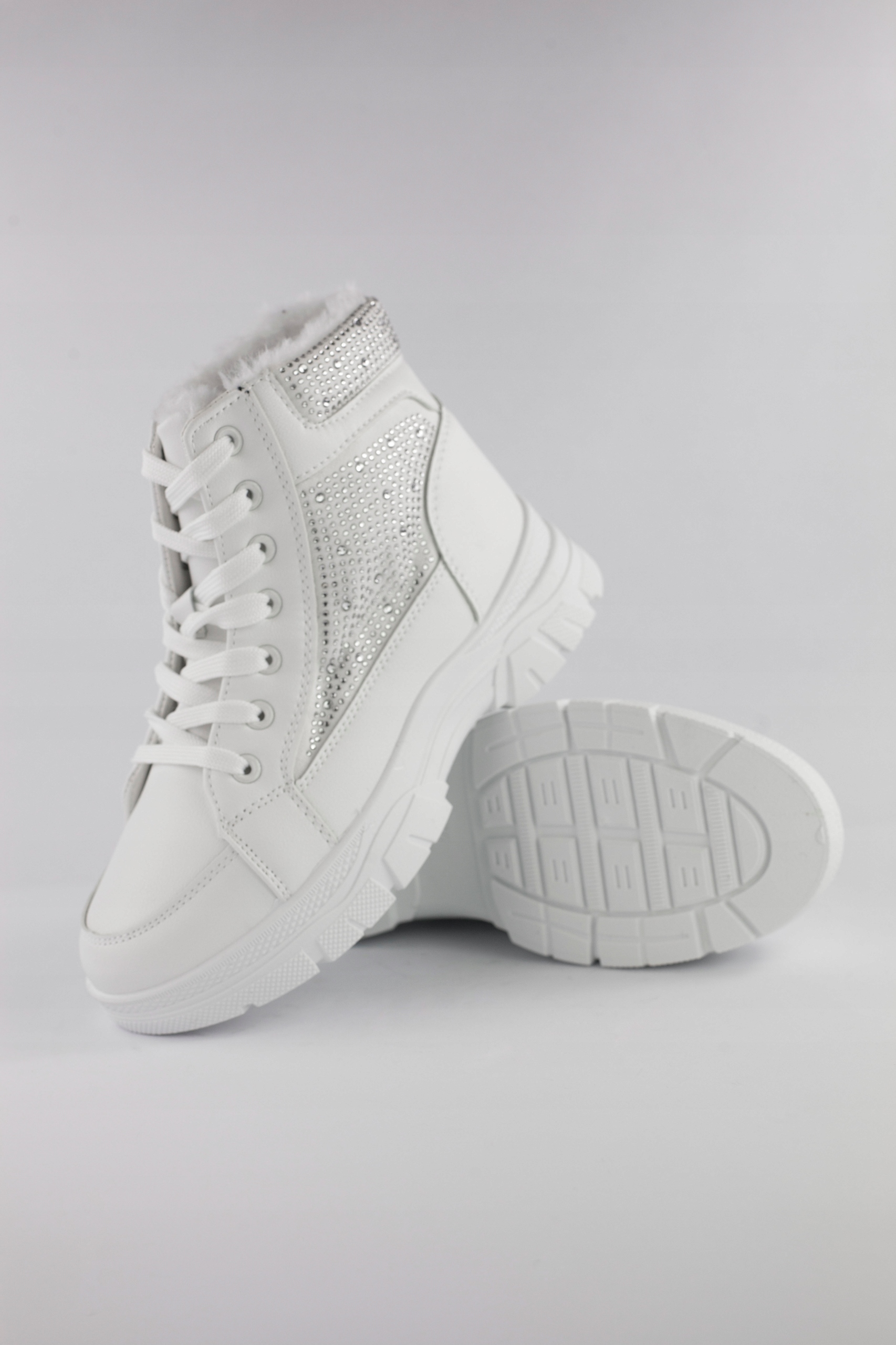ŚNIEGOWCE botki TRAPERY kozaki WORKERY futro (38) Model CATHAY_MODA_3564_2_WHITE