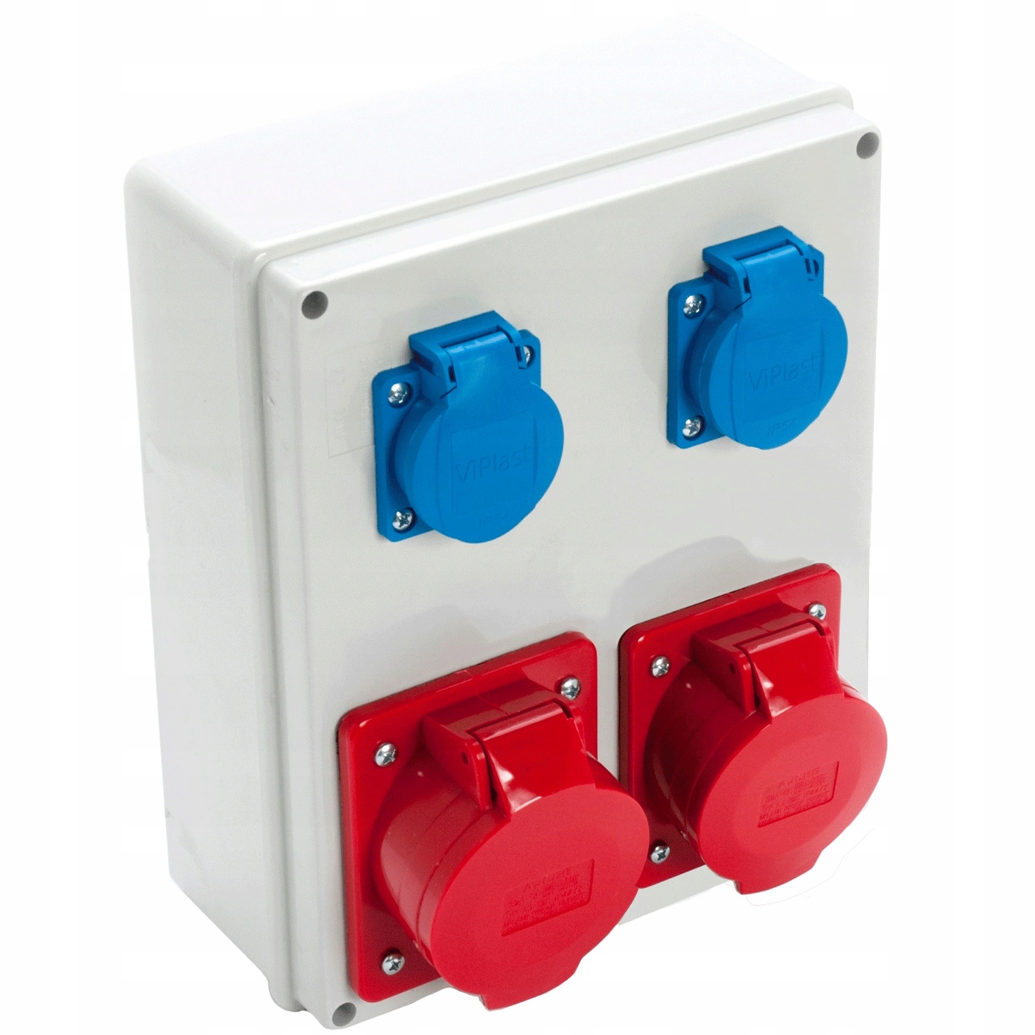 Viplast Nástěnný rozvaděč zásuvkami Stavební 32A 16A 2x250V IP44