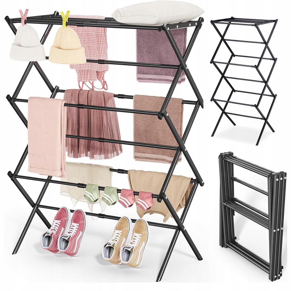 Sušák Na Prádlo Stojící Skládací Vertikální Stojan