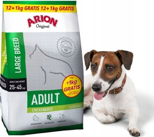 Arion Original Pies Large Adult Chicken & Rice Karma 12kg +1kg