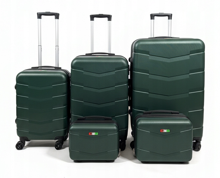 KOMPLET BAGIA BARCELONA 5 WALIZEK PODRÓŻNYCH 4 KOŁA BAGAŻ