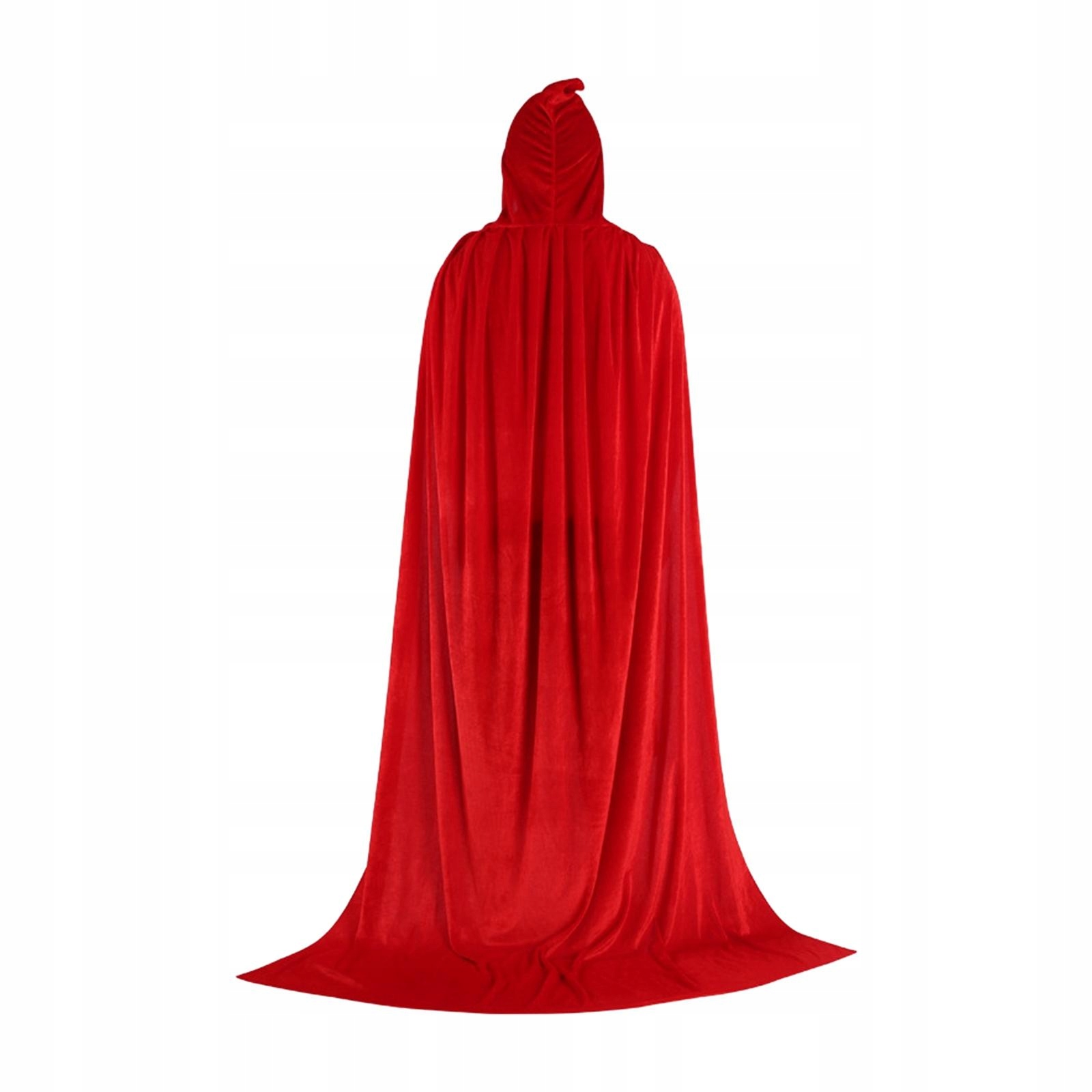 Halloween Kids Velvet Hooded Cape Cloak Robe Multifunctional Soft 70cm Red