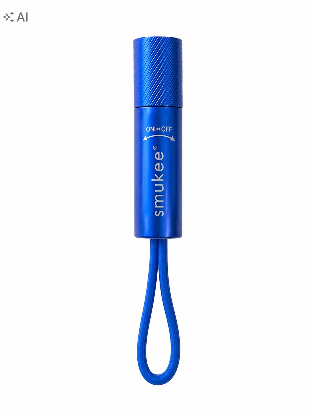 Mini Latarka Led Metalowa z Fluorescencyjną Zawieszką
