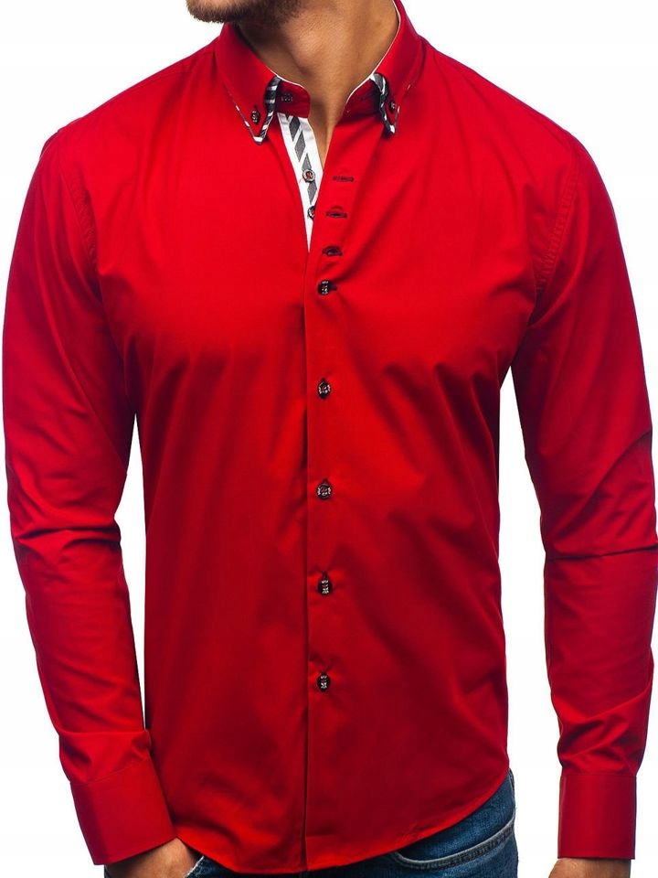 

Koszula Męska Czerwona 3762 ROZMIAR_2XL