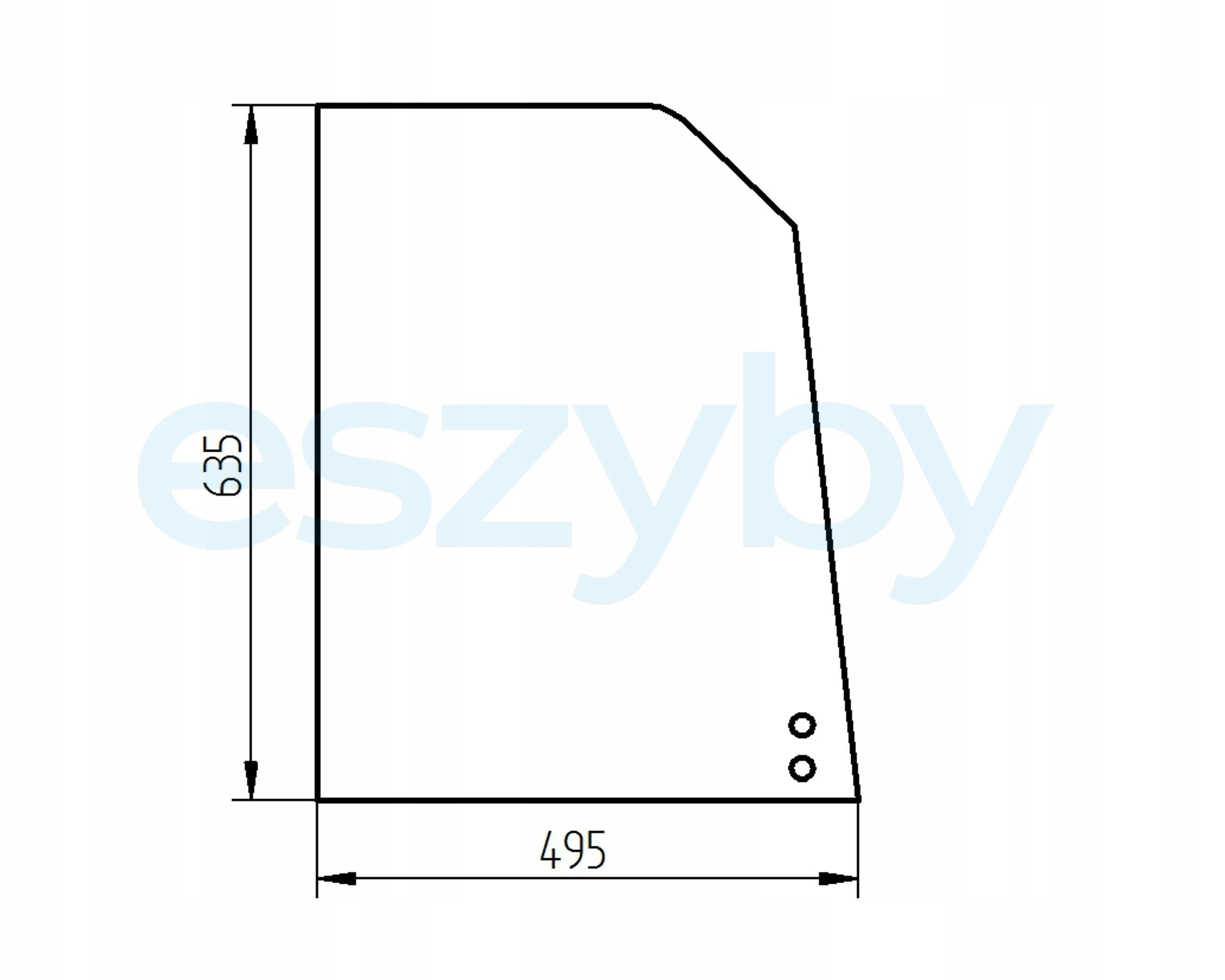 sklo bagr Volvo boční pravé přední 7418290