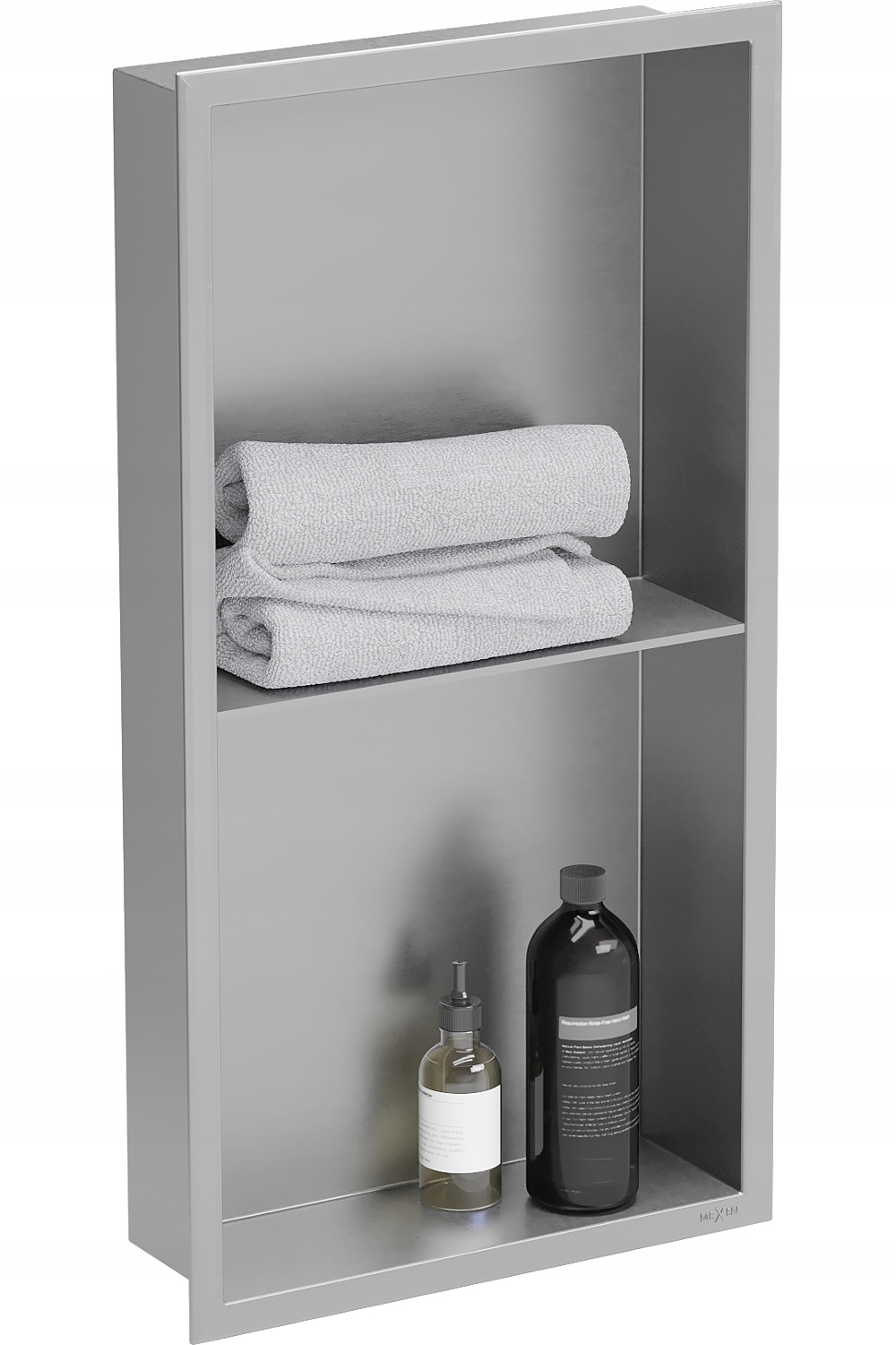 Półka wnękowa pod prysznic łazienkowa kołnierz 60x30 Mexen X-Wall inox