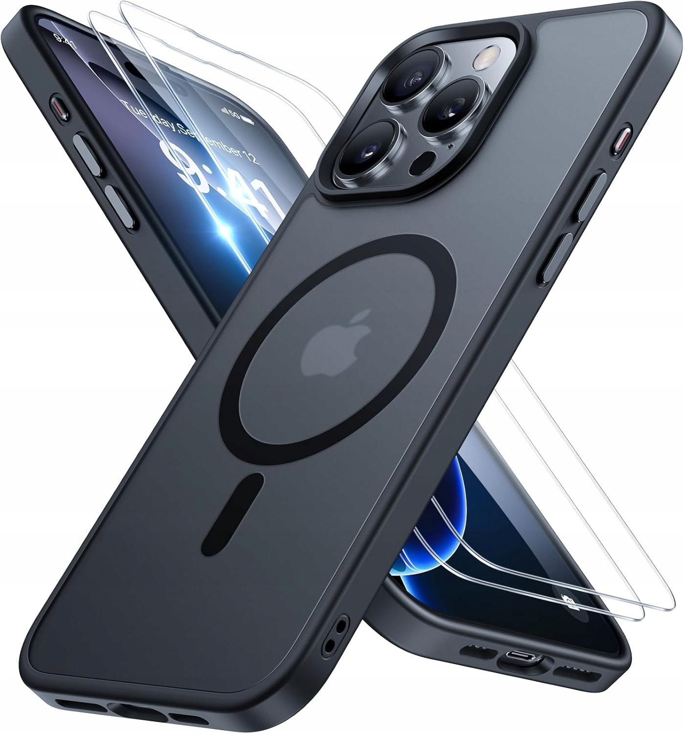 Etui do iPhone 16 Pro Max do MagSafe Matowe Wzmacniane Case 2szt Szkło