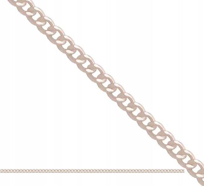 Zlatý řetízek 585 z bílého zlata 45 cm 1,25 g pro dítě na křtiny