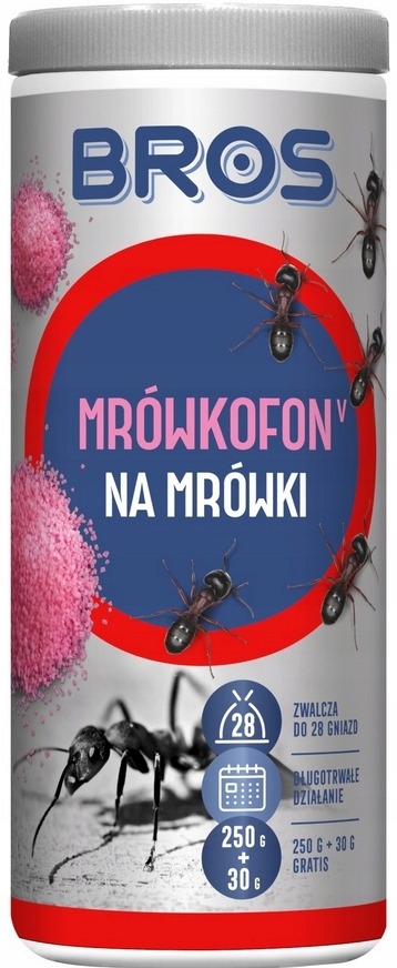 BROS MRÓWKOFON GRANULOWANA TRUTKA POKARMOWA PREPARAT NA MRÓWKI ZWALCZA 250G