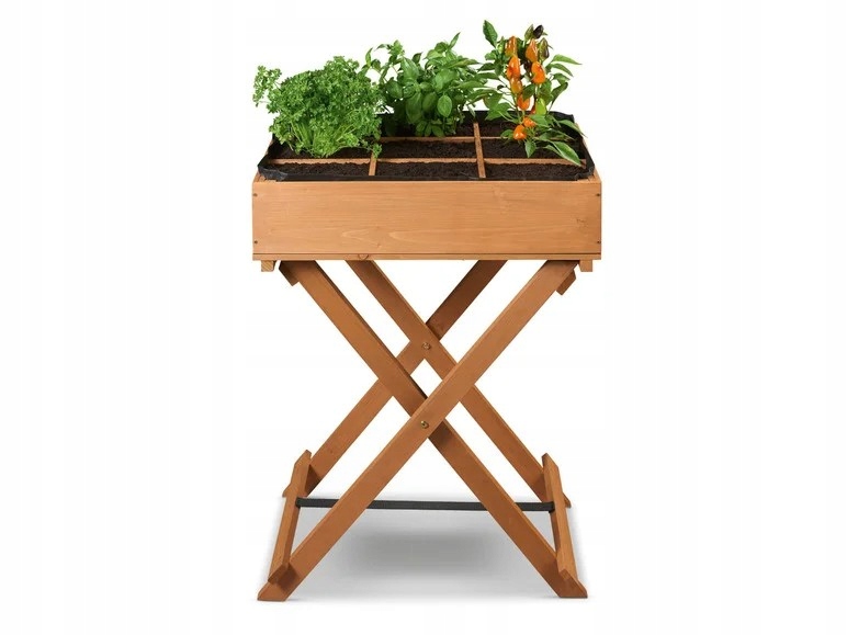 DREWNIANA DONICZKA WARZYWNIAK KWIETNIK STOJAK NA WARZYWA KWIATKI NA BALKON