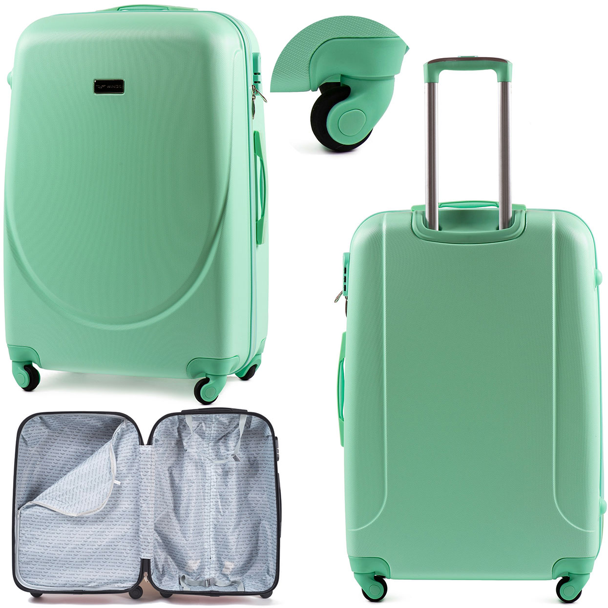 

Duża Walizka L Z Poszerzeniem 86L+ 310 Zielony