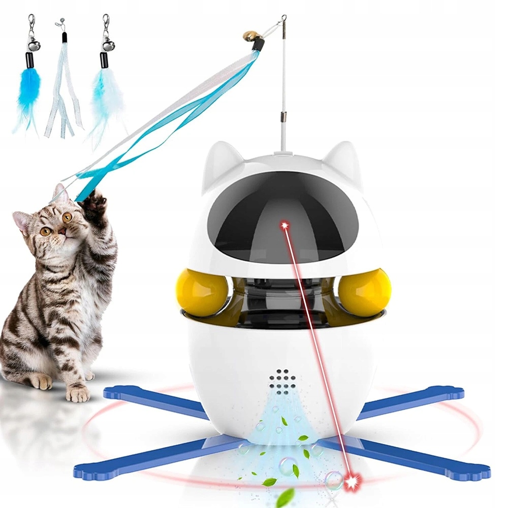 Levně 3v1 Elektrická interaktivní hračka pro kočky Hračka pro kočky Laserová