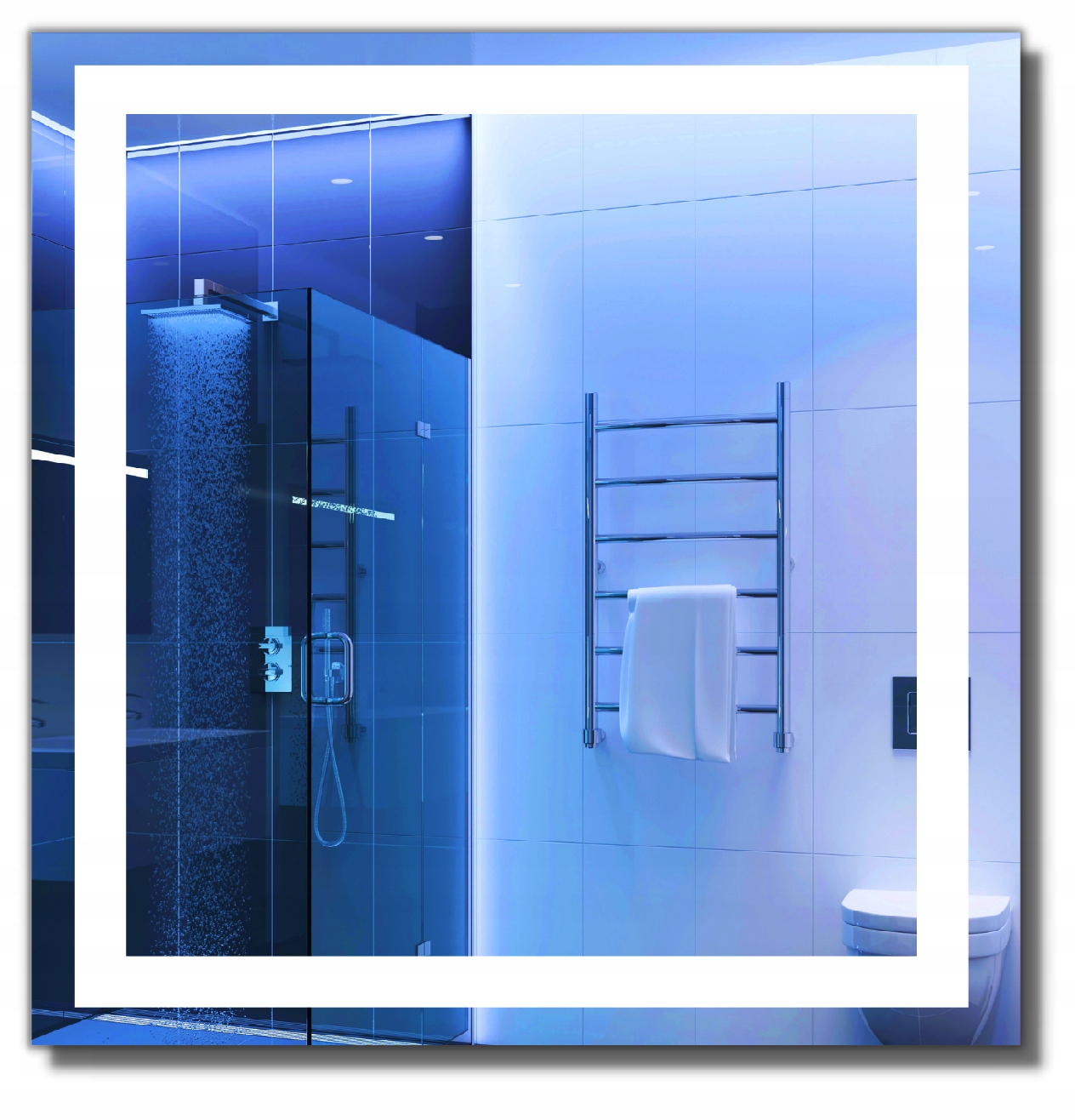 

Lustro Łazienkowe Led 100x100 Podświetlane