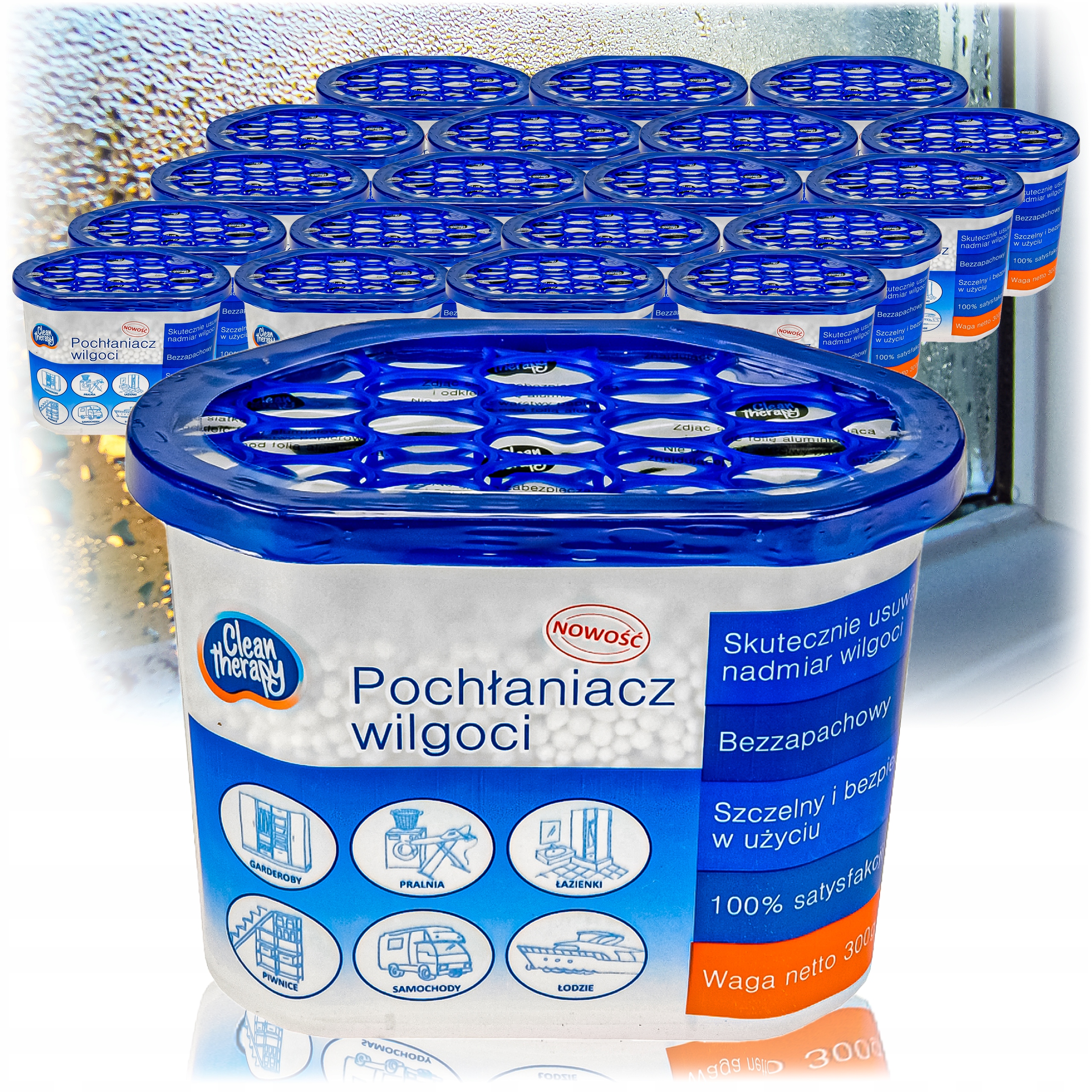 

Pochłaniacz Wilgoci Osuszacz 24szt 300g 3 miesiące