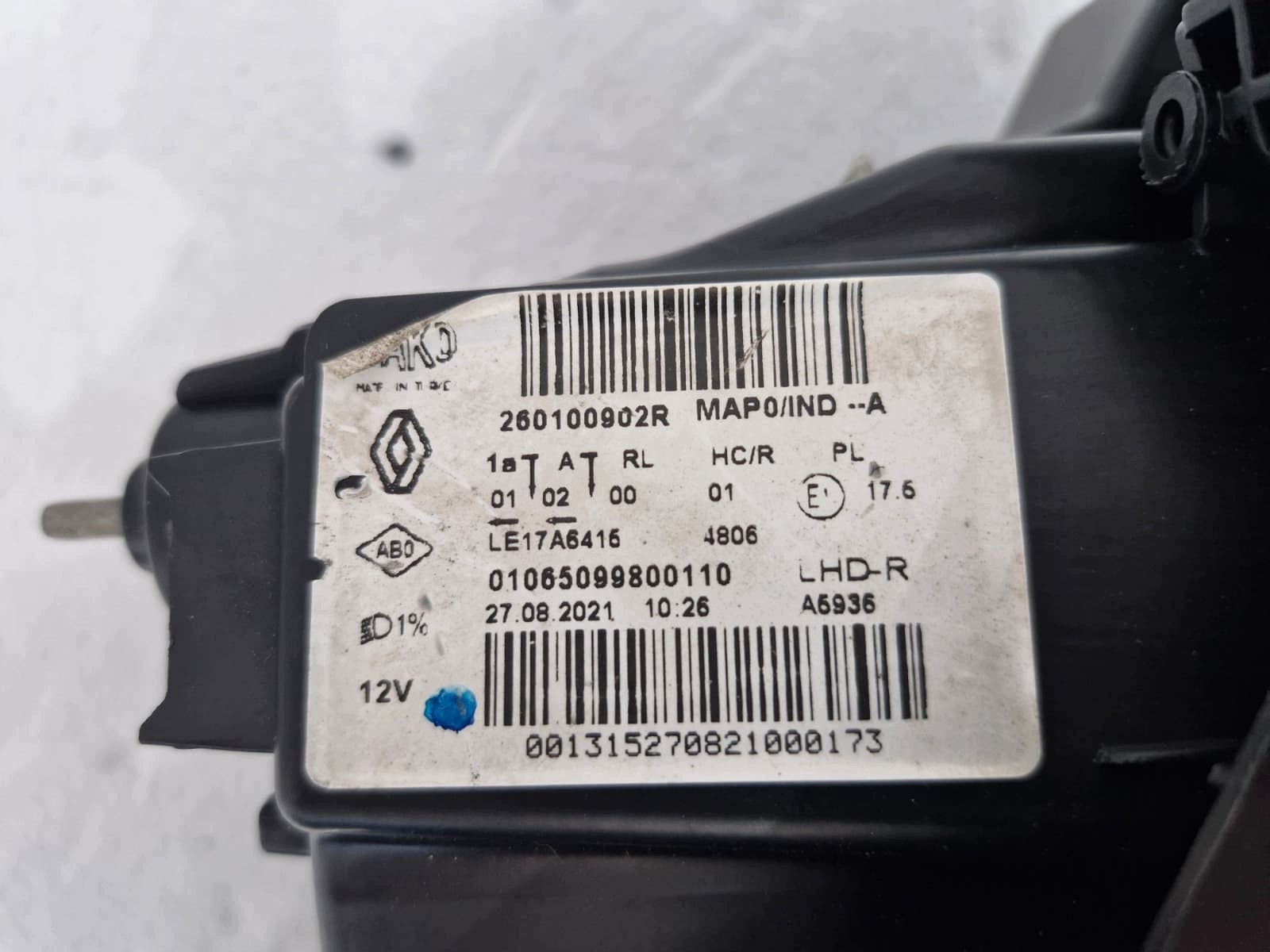 light right Renault Clio 5 FULL LED Krotki LED complete