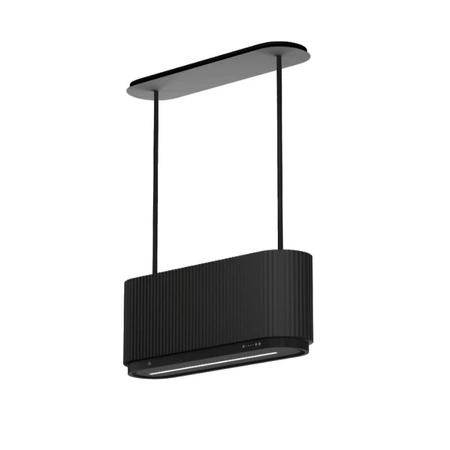 Okap wyspowy 90 cm czarny Led 550 m3/h gesty Ciarko CDW9001B/B