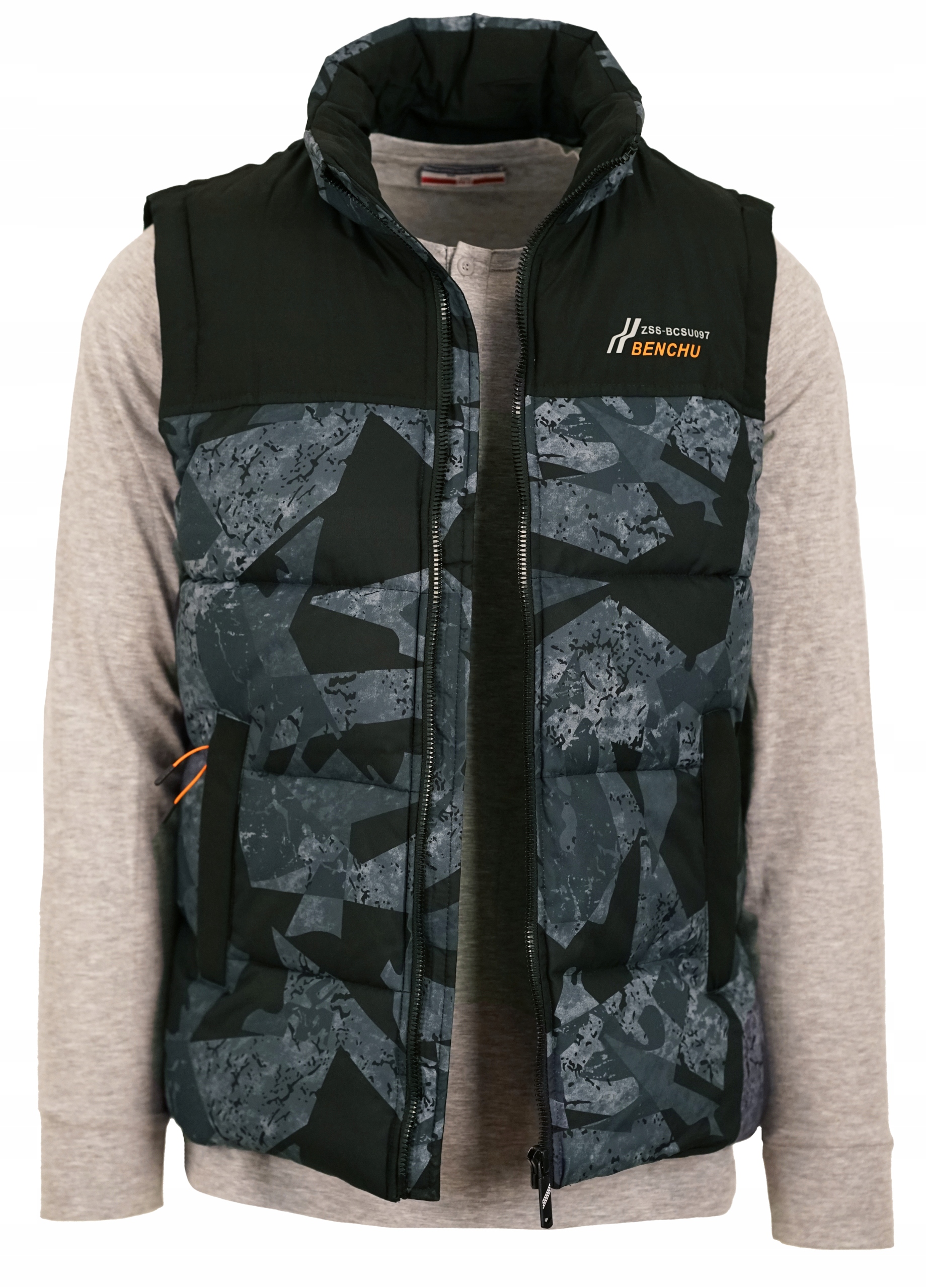 KAMIZELKA MĘSKA BEZRĘKAWNIK OCIEPLANY PIKOWANY OCIEPLACZ Z KAPTUREM L Marka inna