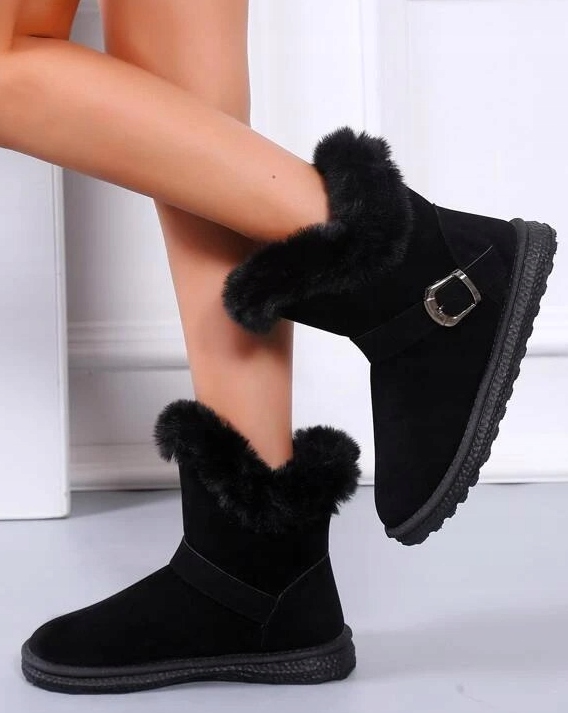 DAMSKIE ŚNIEGOWCE CZARNE Z OCIEPLENIEM 39 VWD