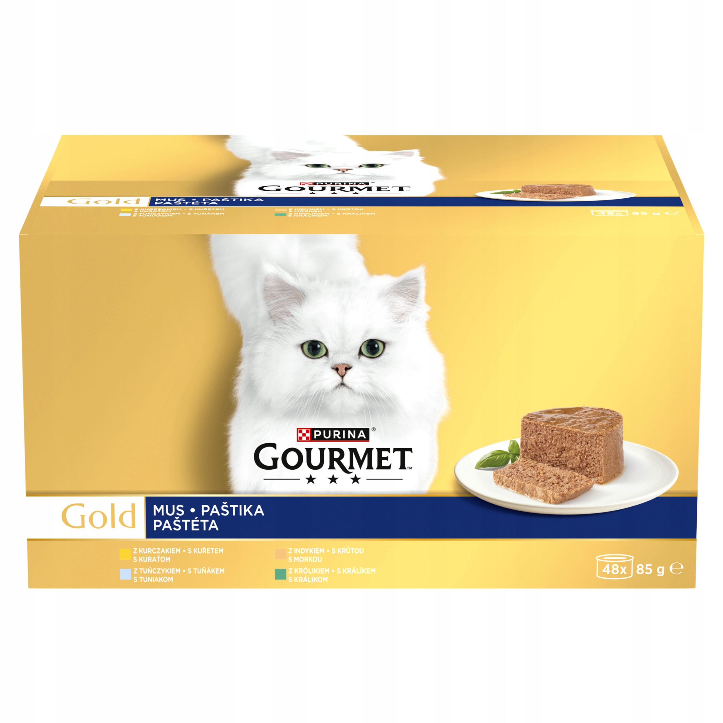 Purina Gourmet Gold Mus Karma mokra dla kota MIX Smaków 48x85g