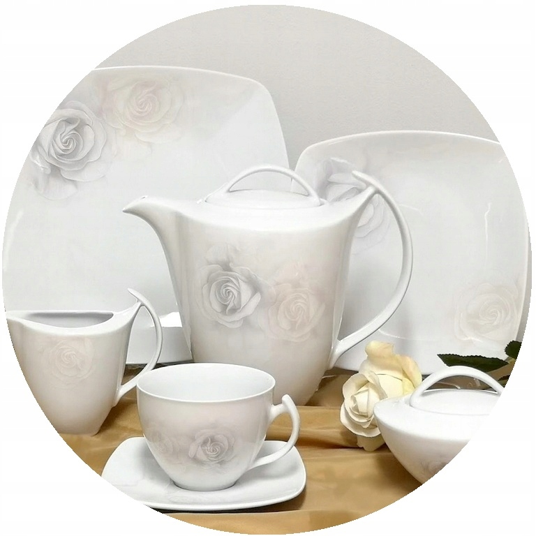 G839 Serwis Kawowy 12/27 Akcent Chodzież Porcelana