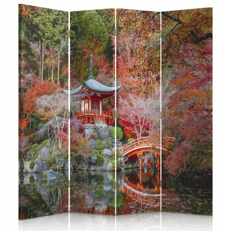 Obojstranný paraván, záhrada v japonskom štýle 145x170