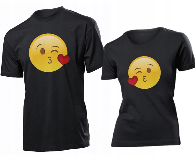 

Koszulki dla par Kiss Buziaki Calusy Emotikony S