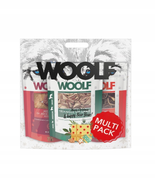 Levně Woolf Vánoční multipack pro psa – mix chutí 3x100 g