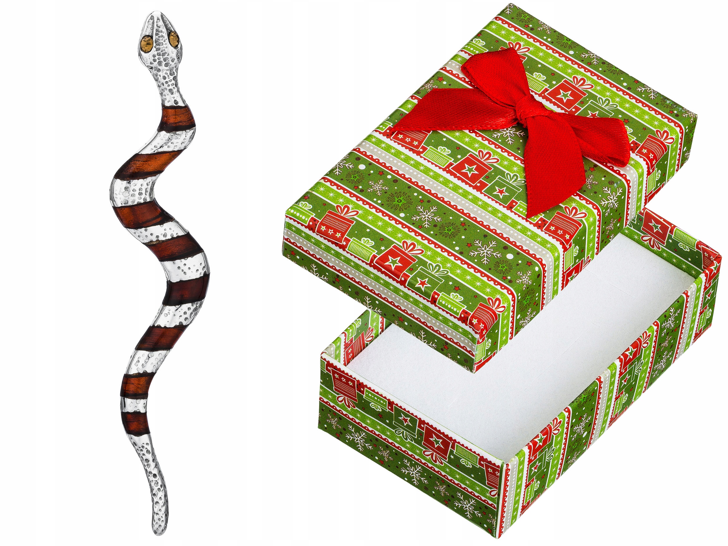 Stříbrný přívěsek Had s jantarem a zirkony Oxidovaný stříbrný Přívěsek