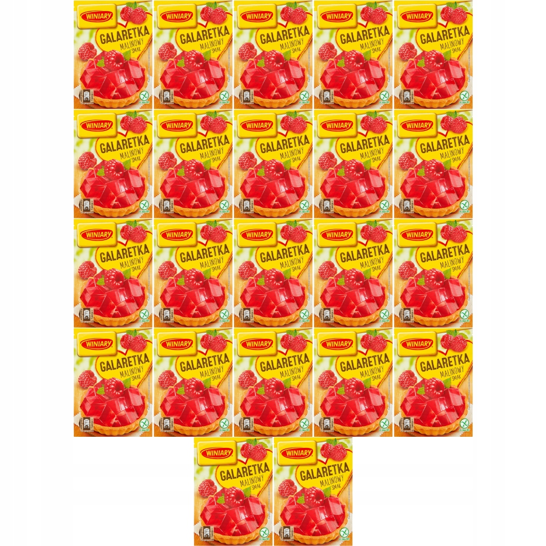 Winiary Galaretka malinowy smak 71 g x22