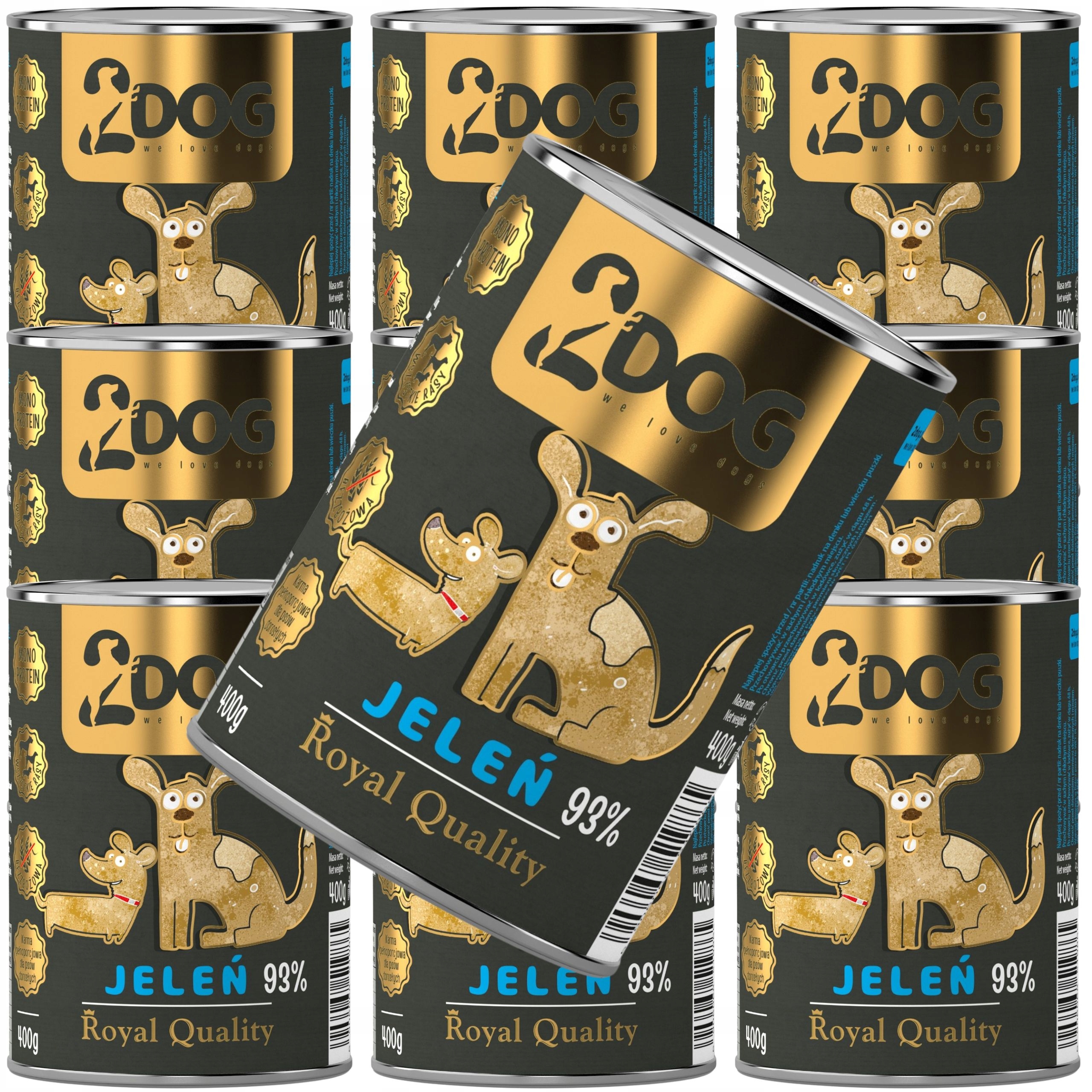 Levně Vlhké krmivo pro psy Jelen 2Dog Royal Quality 12 x 400 g