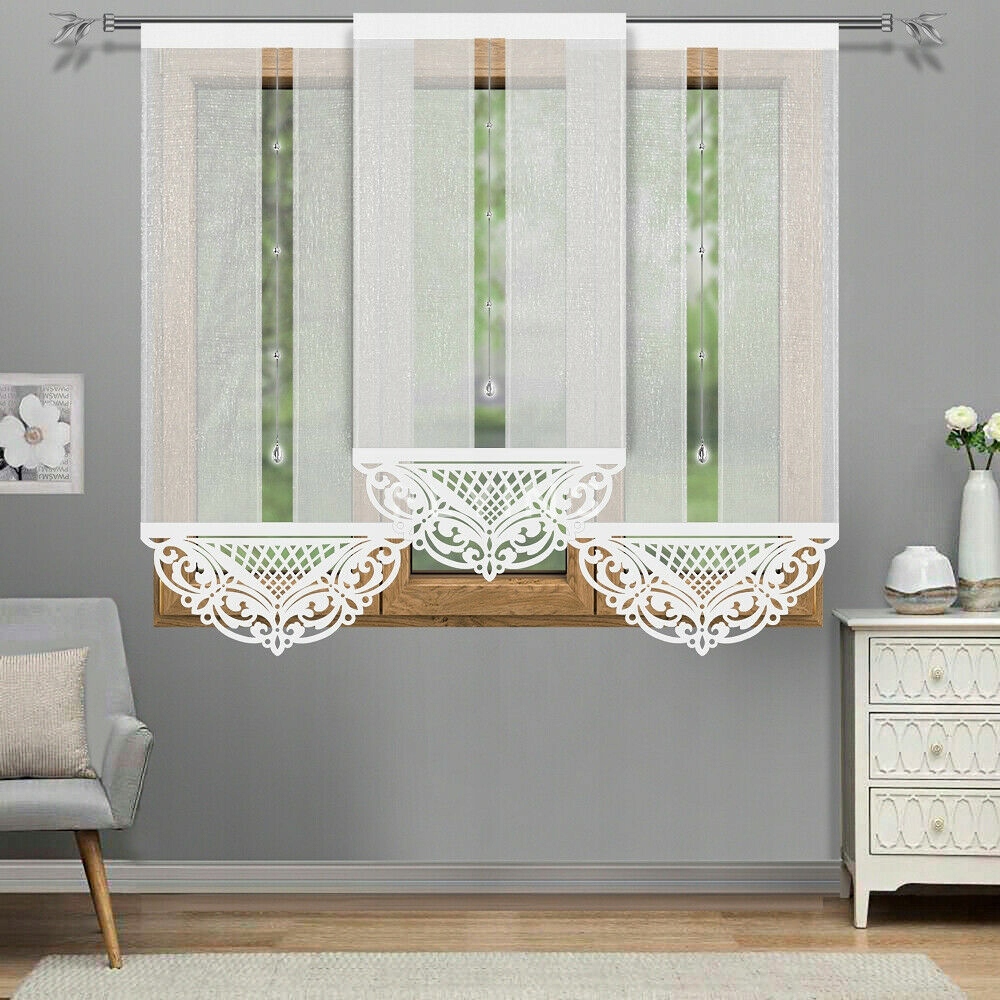 

Firana Gotowa Panel Ażur Komplet 180x150cm Biały