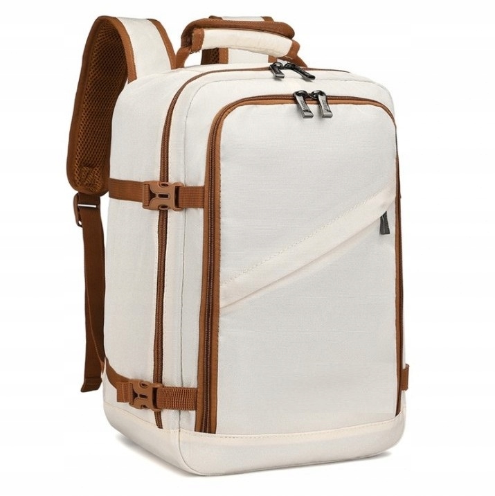 Beżowy Plecak do Samolotu Damski 40x30x20 Ryanair Wizz Air Expander