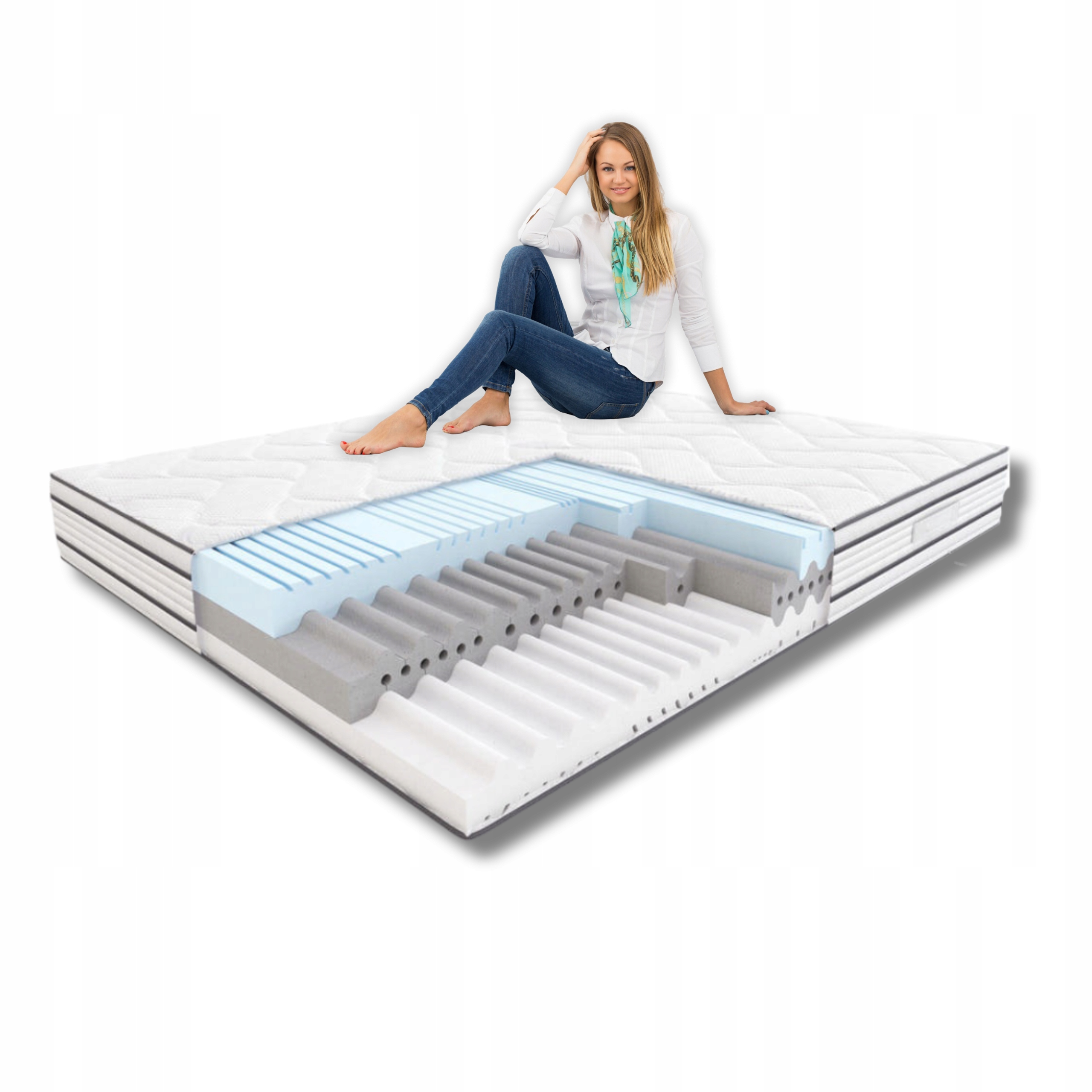 Materac 180x200 piankowy Hilding Modern Cashmere twardy bardzo twardy