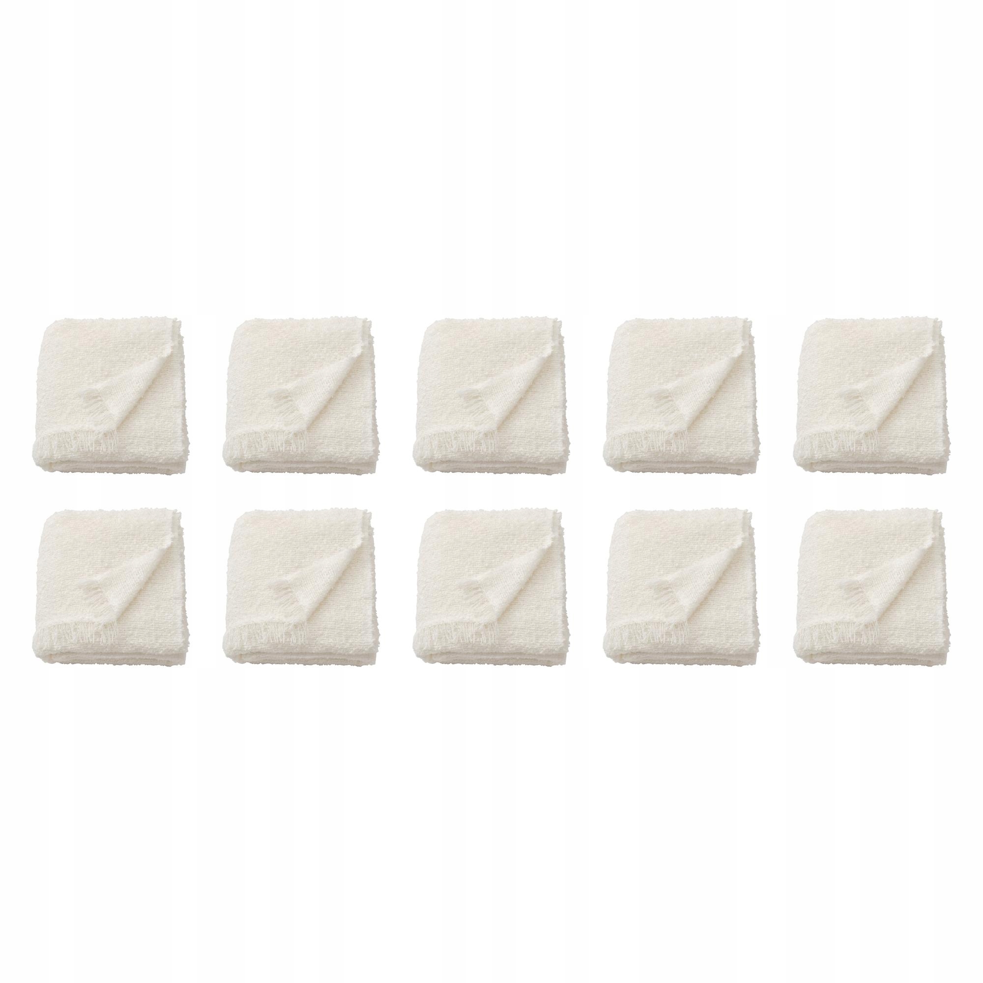 10 ks krémový pléd Sandbrodd 130 x 170 cm, recyklovaný, měkký