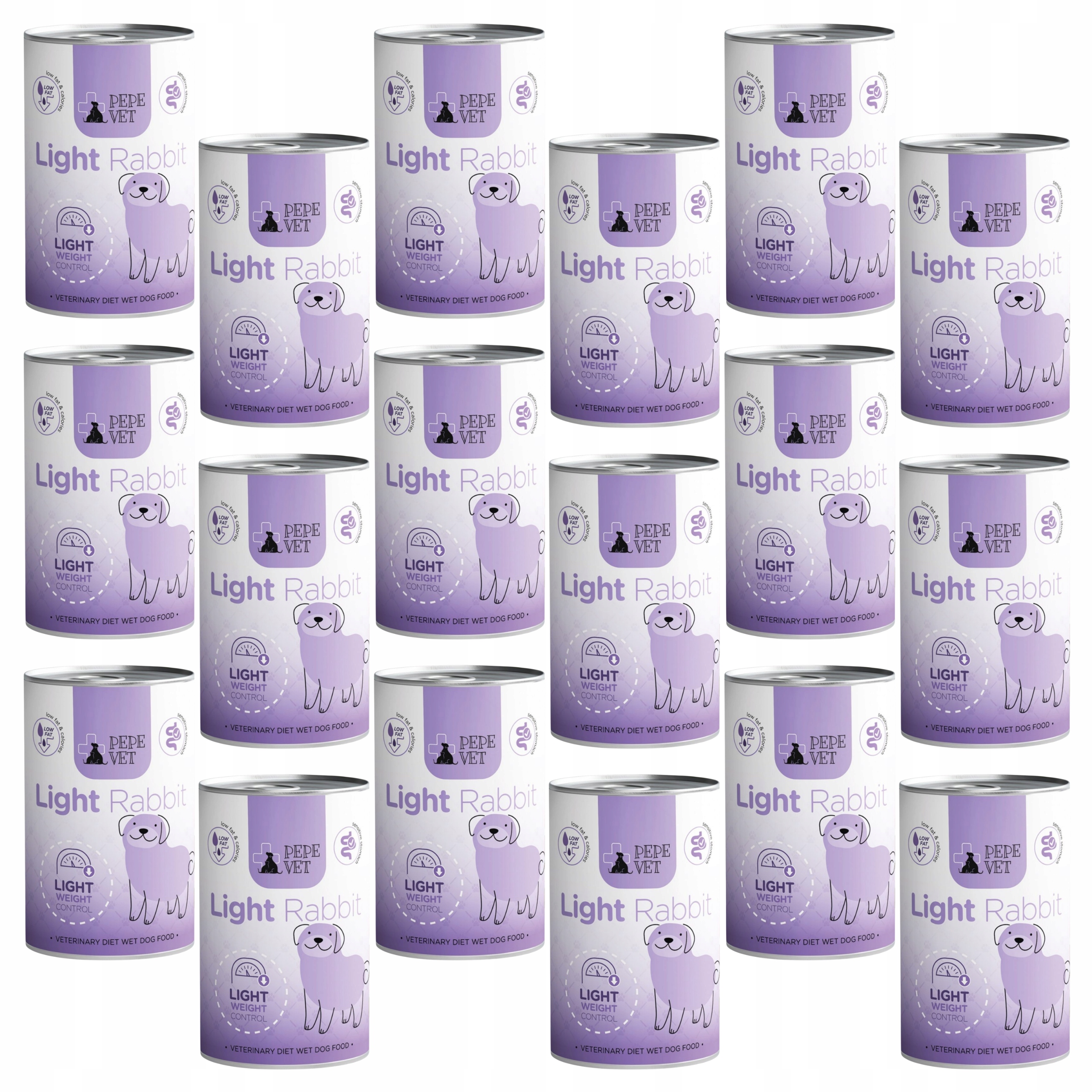 Krmivo pro psy Paka Zwierzaka Pepe Vet Light Rabbit králík 18 x 400 g